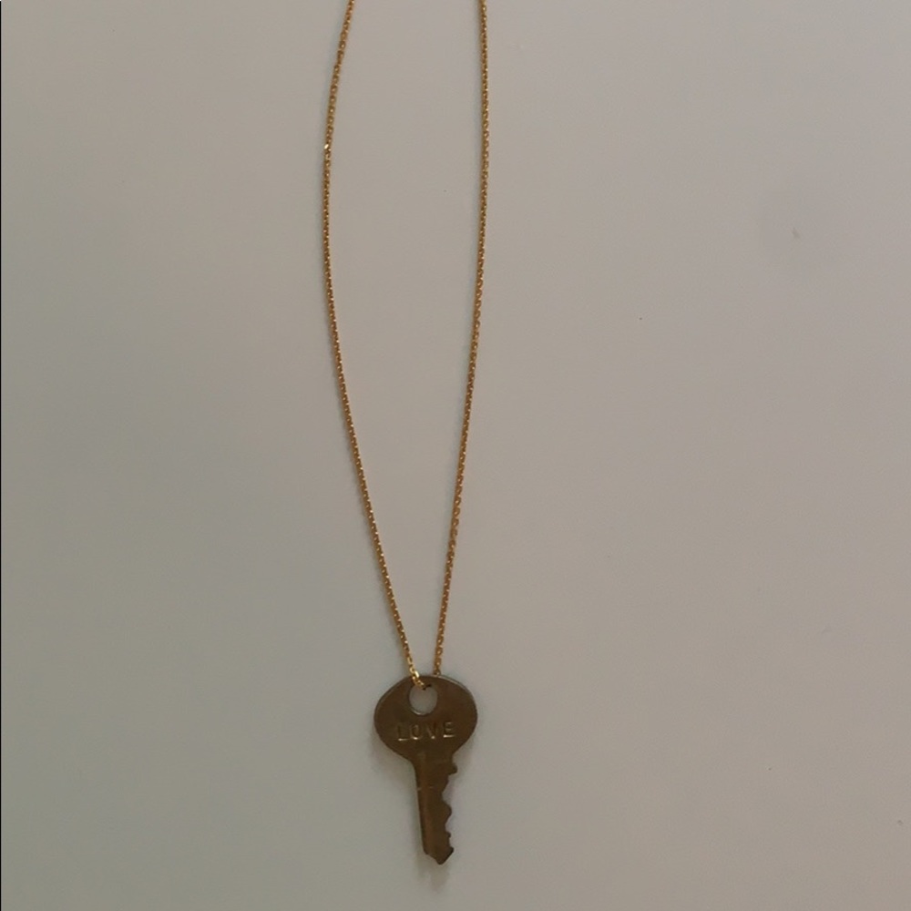 Love key necklace
